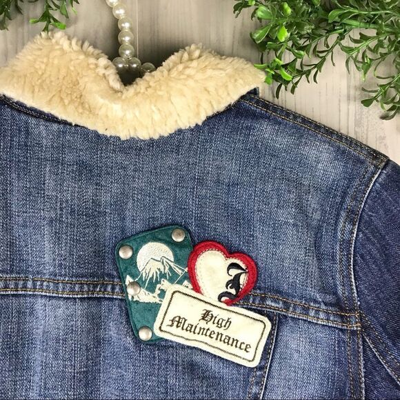 Juicy couture sherpa lined denim jacket - Picture 6 of 8